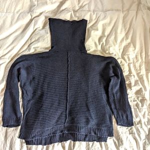 Wooden Ships cowl neck sweater, cotton/acrylic, navy, size M/L